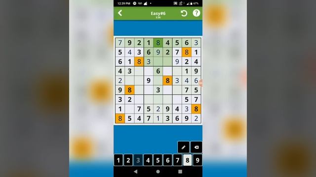Sudoku game solving 28(easy level) смотреть онлайн