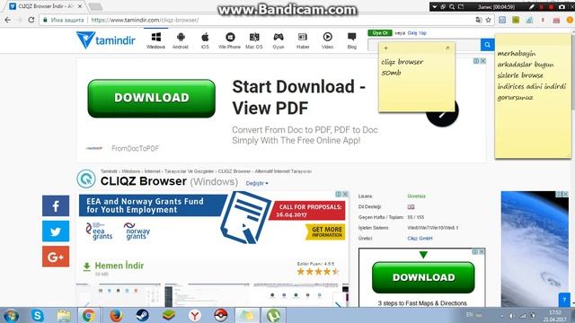 CLIQZ BROWSER INDIRME cok iyi kullaniyorum смотреть онлайн