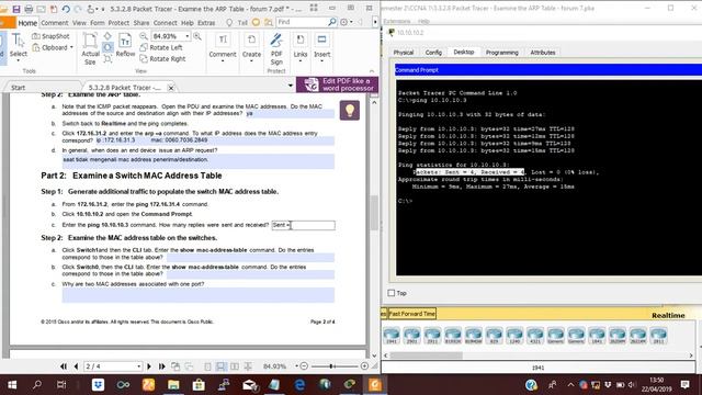 5.3.2.8 Packet Tracer - Examine the ARP Table #ProdiTIUMB смотреть онлайн