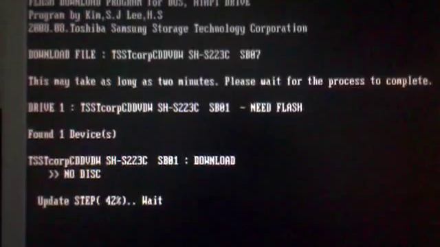 Flashing TSSTcorpCDDVDW SH-S223C смотреть онлайн