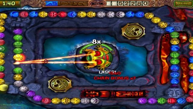 Zuma's Revenge! - Challenge (Very Hard) Undersea Undertaking - Level 10 смотреть онлайн