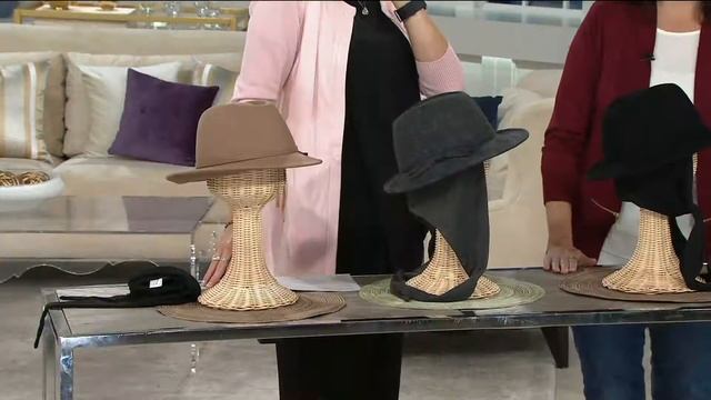 San Diego Hat Wool Felt Fedora with Removable Neck Wrap on QVC смотреть онлайн
