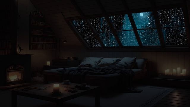 Go to sleep with the rain in the bed next to the window.Soothing relaxing sounds for sleep problems смотреть онлайн