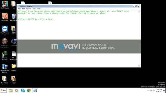 How to fix black screen without going to task manager смотреть онлайн