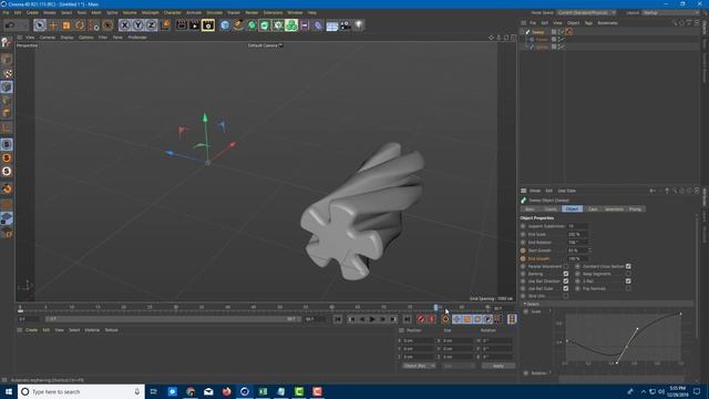 Cinema 4D Tutorial - Lesson 13 - Sweep Animation смотреть онлайн