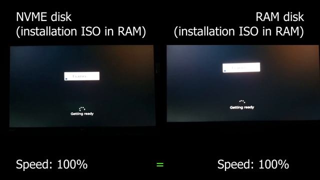 Installing Windows to RAM vs NVME SSD смотреть онлайн