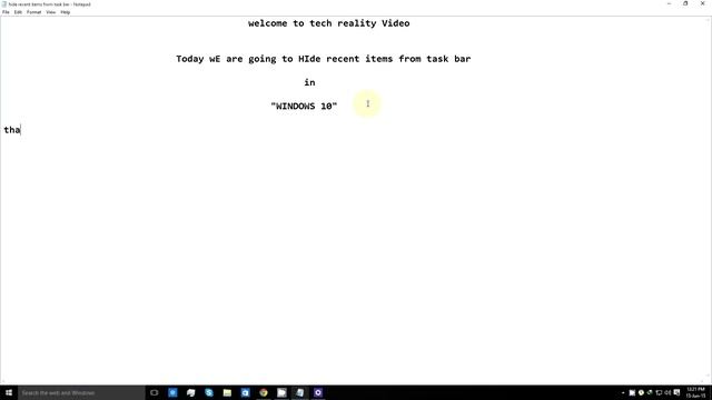 Remove OR Hide Recent items from start menu & taskbar WINDOWS 10 смотреть онлайн