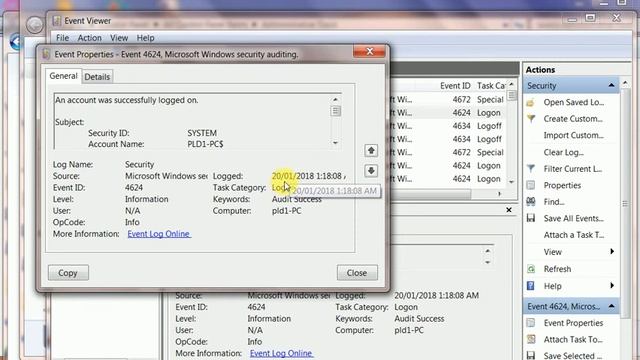 Windows EVENT logs смотреть онлайн