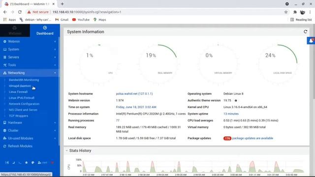 Konfigurasi DNS Server, Apache Server, Dan Membuat VirtualHost Debian 8 Melalui Webmin смотреть онлайн