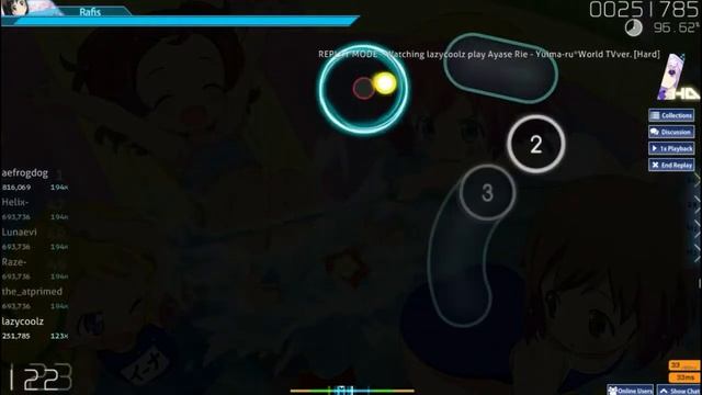 Osu! Gameplay - Ayase Rie - Yuima-ru*World TVver. [Hard] | HD 96.72% смотреть онлайн