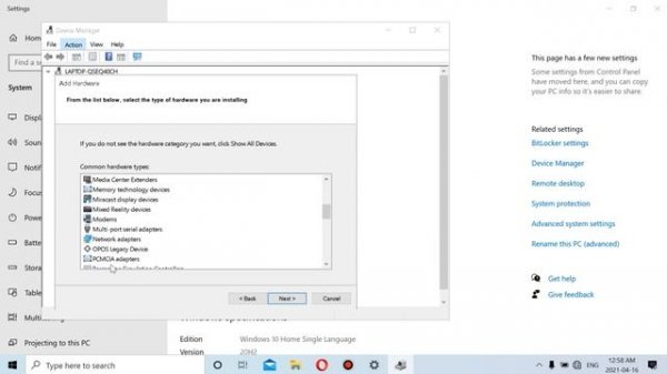 KM Test Loopback Adapter Instalation in Windows 10