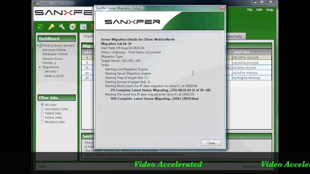SanXfer 6.0 Live Server Migration Demonstration смотреть онлайн