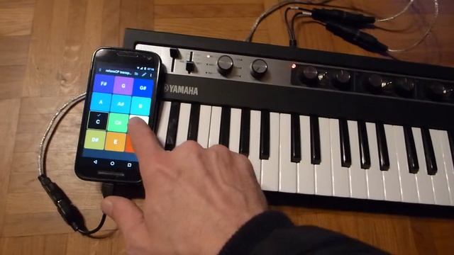 How to transpose the Yamaha reface with a mobile phone (Android) смотреть онлайн