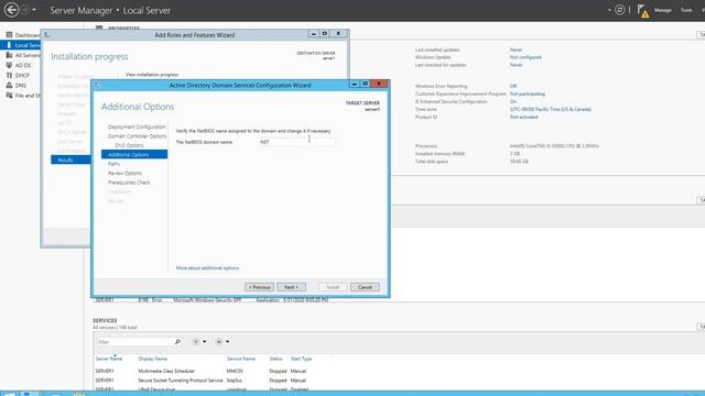 How to install ADDS,DHCP N DNS roles and features in windows server 2012 using GUI смотреть онлайн