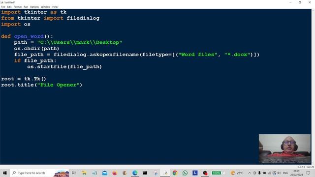 Python Project: Use Tkinter To Open Windows Dialogue Box & Word File 2024 смотреть онлайн
