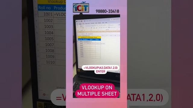 Use VLOOKUP in multiple worksheets in MS EXCEL #instagoods #tipsandtricks #computerhacks#viralvideo смотреть онлайн