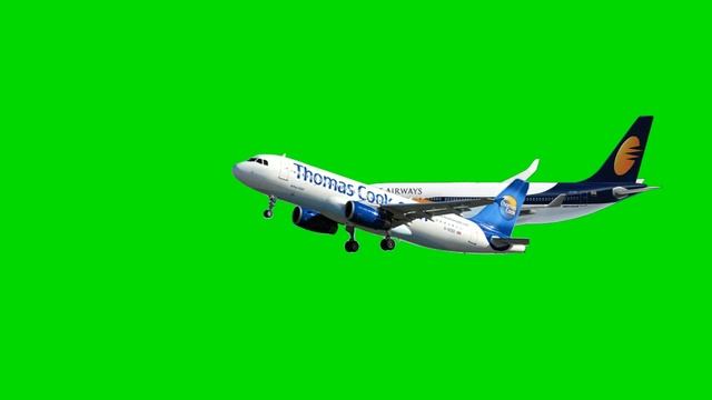 Airplane Airbus with sound 12 - free green screen background animation смотреть онлайн
