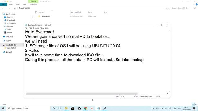Convert Pendrive in UBUNTU 20 bootable! (Rufus) смотреть онлайн