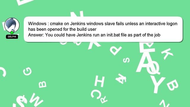 Windows : cmake on Jenkins windows slave fails unless an interactive logon has been opened for the смотреть онлайн