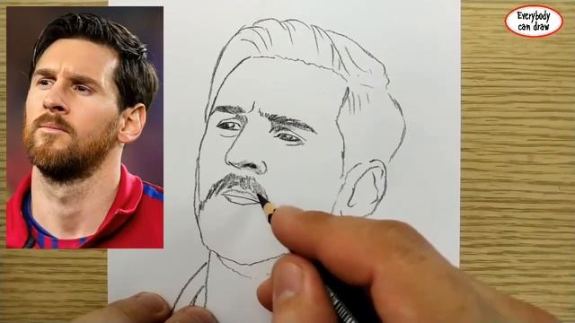VERY EASY , How to draw lionel messi psg / learn drawing academy смотреть онлайн