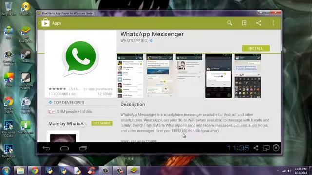 Install WhatsApp on Windows 7 8 XP and MAC using Bluestacks смотреть онлайн