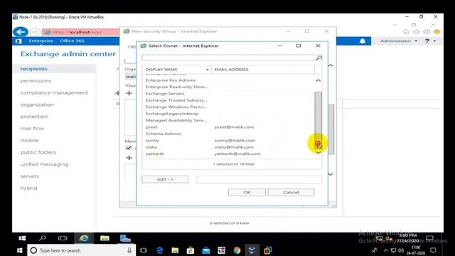 Create Mail-Enabled Security Group in Exchange Server 2016 - YouTube смотреть онлайн