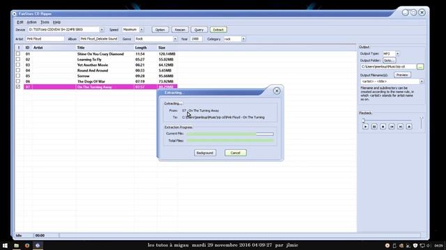 Ripper un CD en mp3 avec "FairStars CD Ripper" et tagger les MP3 avec "MP3tag" смотреть онлайн