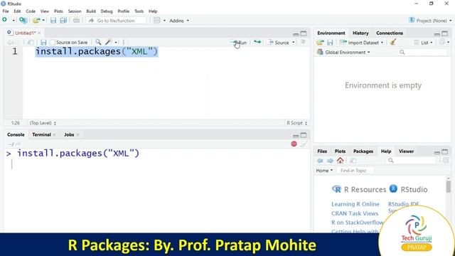 Lecture No 14: R Packages | Prof. Pratap Mohite |Technical Guruji Pratap смотреть онлайн