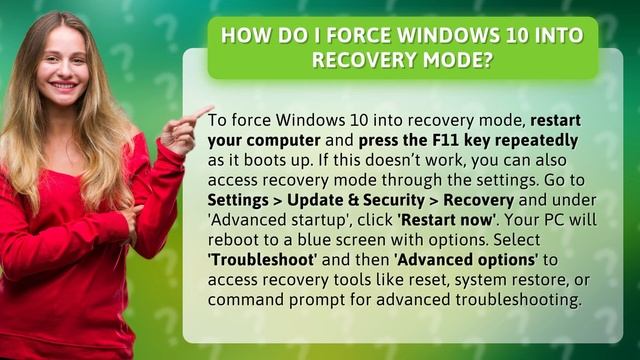 How do I force Windows 10 into recovery mode? смотреть онлайн