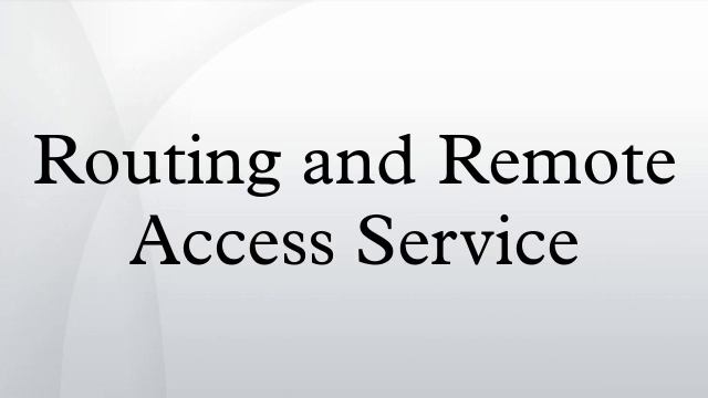 Routing and Remote Access Service смотреть онлайн