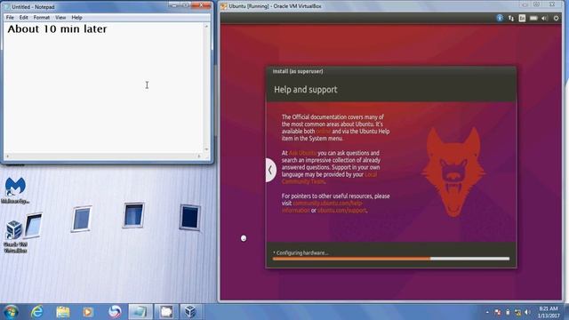 How To Install Ubuntu 15.10 ( Linux OS) in Windows 7 PC using Virtual Box. смотреть онлайн