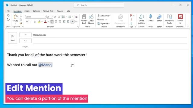 Outlook Mention Feature | How To Mention Someone in Outlook | How to Tag Someone in Outlook Email смотреть онлайн