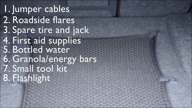 Here is a checklist of essential items to keep in your vehicle in case of an emergency. смотреть онлайн