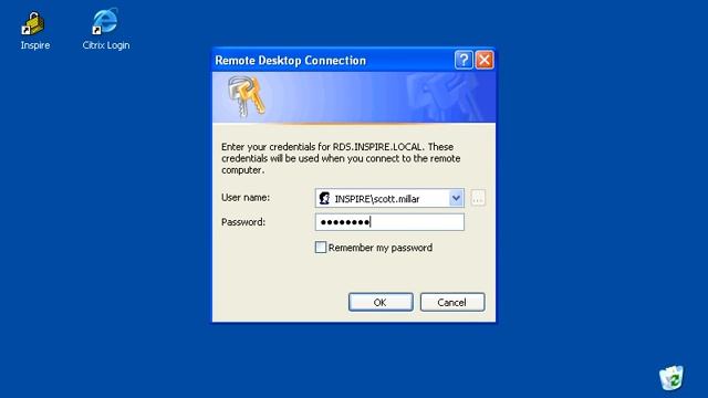 Accessing the Inspire system via Windows XP смотреть онлайн