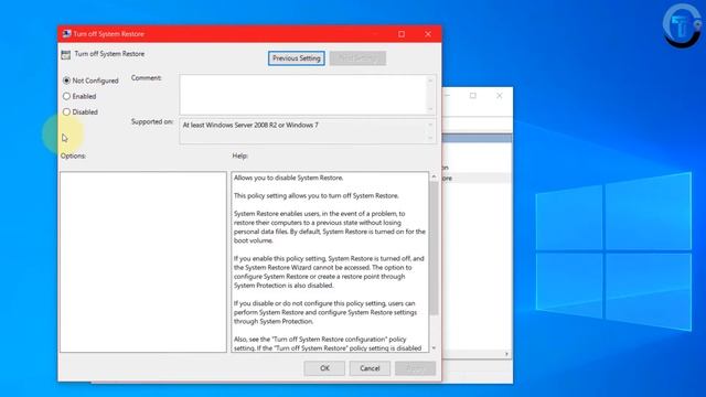How to Enable/ Disable Window 10 System Restore by Administrator. смотреть онлайн
