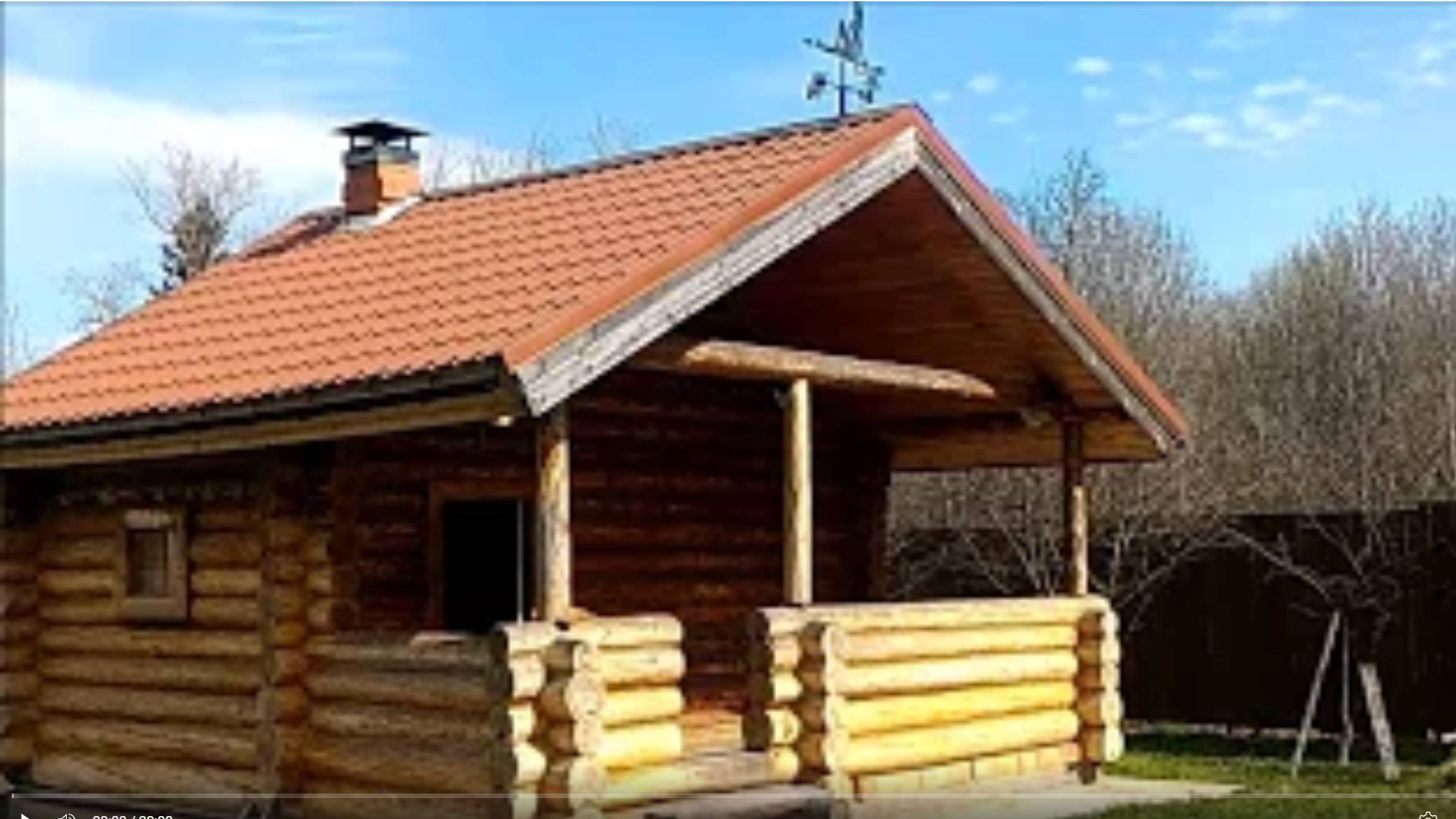 Обычная Баня из бревна ручной рубки. Деревенская баня из сруба - Просто, Уютно, Удобно, не дорого. смотреть онлайн