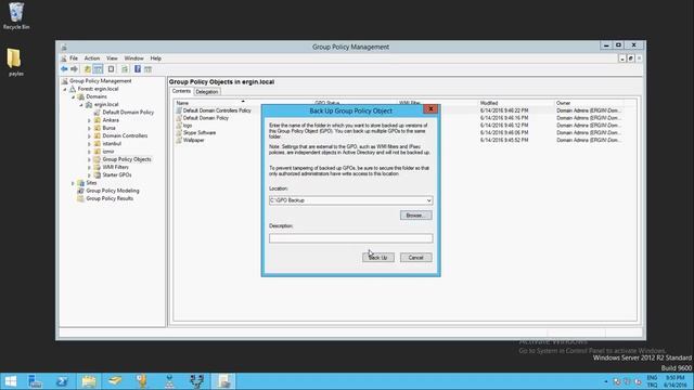 Windows Server 2012 R2 GPO Backup Alma смотреть онлайн
