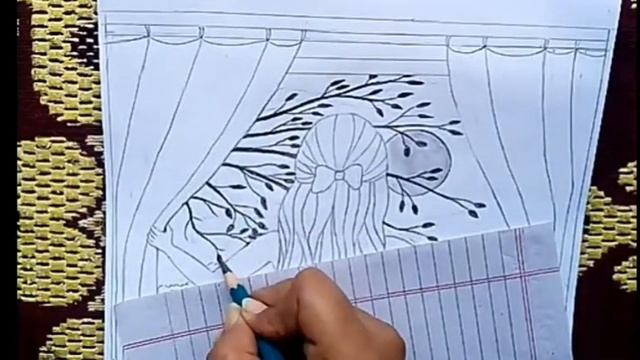 How to draw a beautiful girl beside a open window// Vibe of Happiness смотреть онлайн