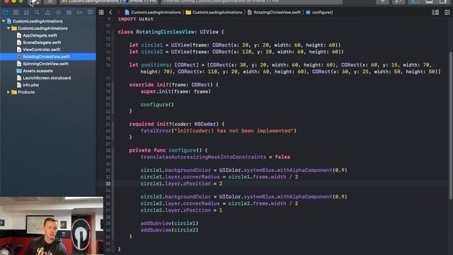 Custom Activity Indicator (Rotating Circles) pt. 2 смотреть онлайн