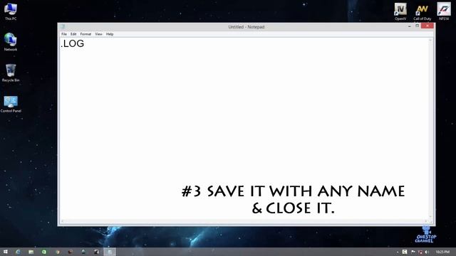 Create a log book using Notepad in windows 7/8.1/10 смотреть онлайн