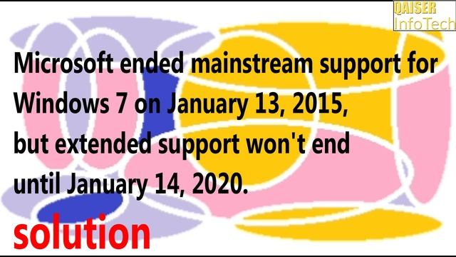 How long will Windows 7 be supported | Windows 10 | Qaiser Infotech смотреть онлайн