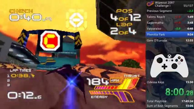 WipEout XL challenge I in 15:28.43 смотреть онлайн