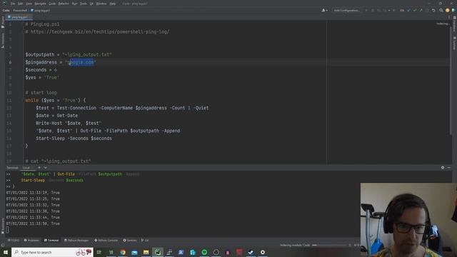 PowerShell | Ping Log смотреть онлайн