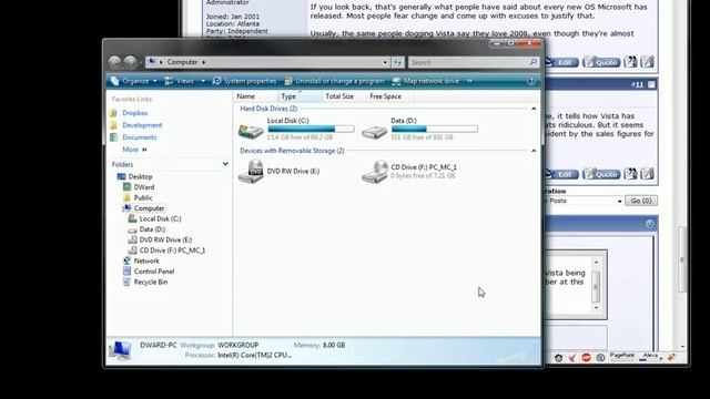 Opening Explorer in Windows Vista смотреть онлайн