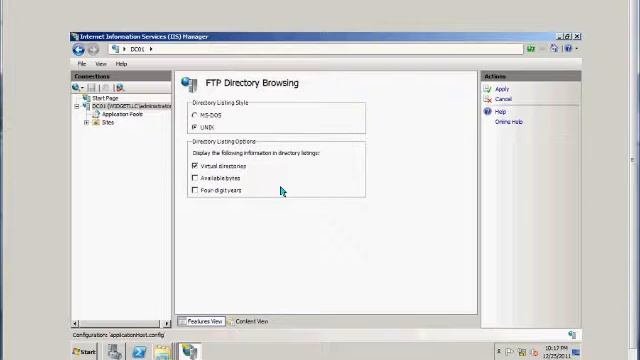 How to view the available bytes for an FTP site on a Windows 2008 R2 server смотреть онлайн