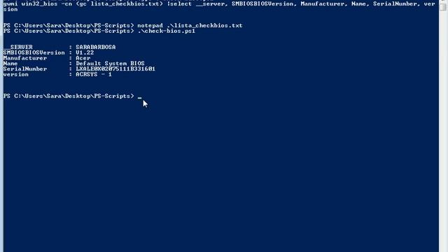 Check da versão BIOS usando PowerShell смотреть онлайн