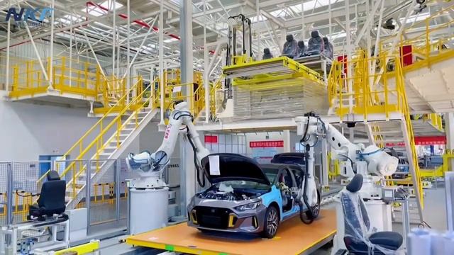 Automatic installation of car seat supported by handling robots and Gripper смотреть онлайн