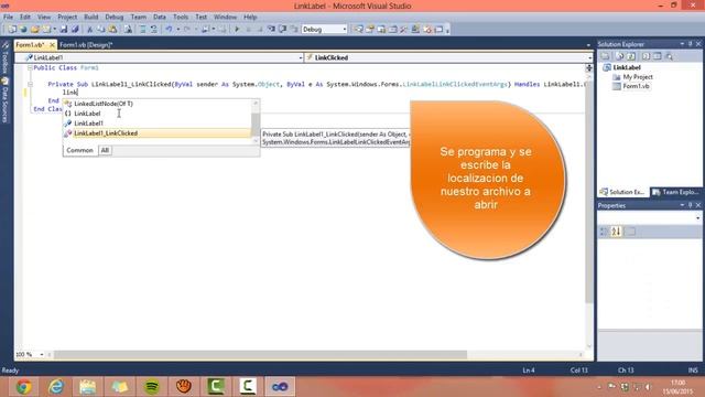 Insertar LinkLabel Visual Studio смотреть онлайн