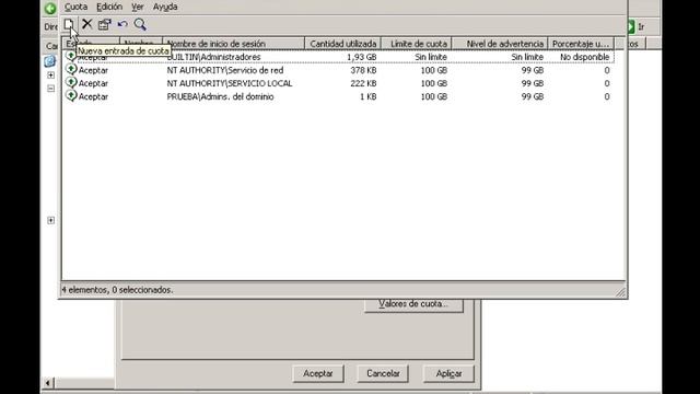 Windows 2003 Server: limites de cuota de disco duro para los usuarios - www.ofimaticaparatorpes.com смотреть онлайн