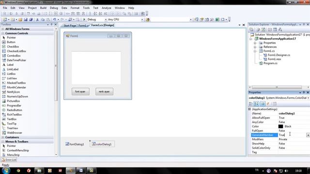 font ve color dialog смотреть онлайн